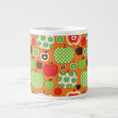 Niedliches Apfelillustrationsmuster Jumbo-Tasse (Vorderseite)