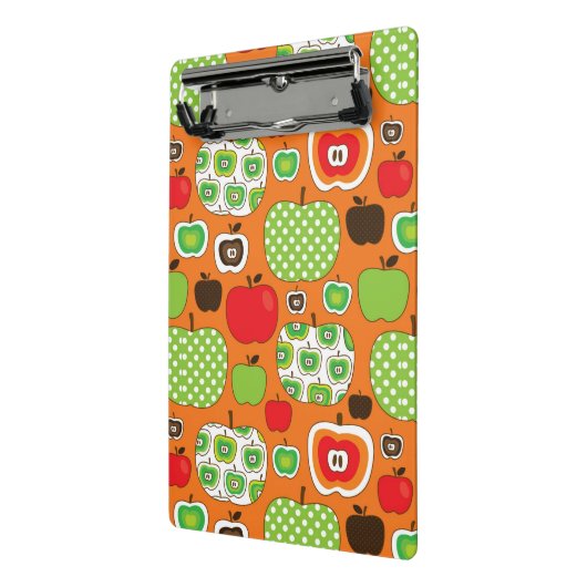 Niedliches Apfelillustrationsmuster Mini Klemmbrett (Gewinkelt2)