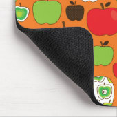 Niedliches Apfelillustrationsmuster Mousepad (Ecke)