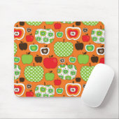 Niedliches Apfelillustrationsmuster Mousepad (Mit Mouse)