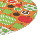 Niedliches Apfelillustrationsmuster Schneidebrett (Ecke)