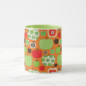 Niedliches Apfelillustrationsmuster Tasse (Zentrum)