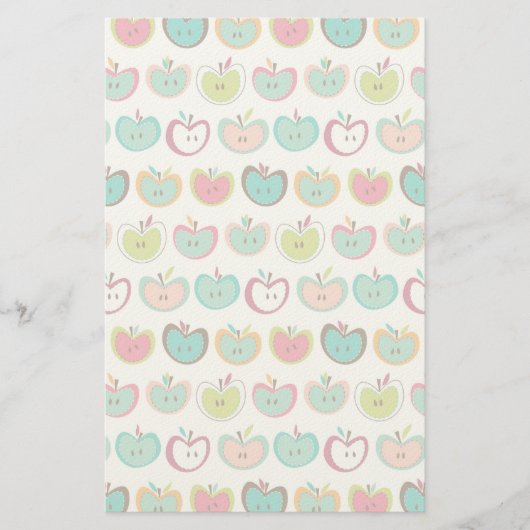 Niedliches Apfelmuster Briefpapier (Vorderseite)