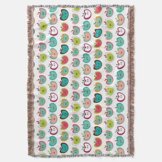 Niedliches Apfelmuster Decke (Vorderseite Vertikal)