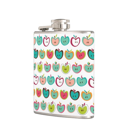 Niedliches Apfelmuster Flachmann (Links)