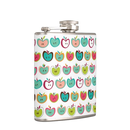 Niedliches Apfelmuster Flachmann (Rechts)