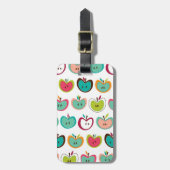 Niedliches Apfelmuster Gepäckanhänger (Vorderseite vertikal)