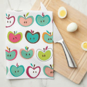 Niedliches Apfelmuster Geschirrtuch (Viertel Falte)