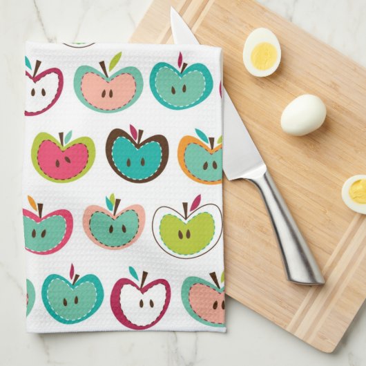 Niedliches Apfelmuster Geschirrtuch (Viertel Falte)