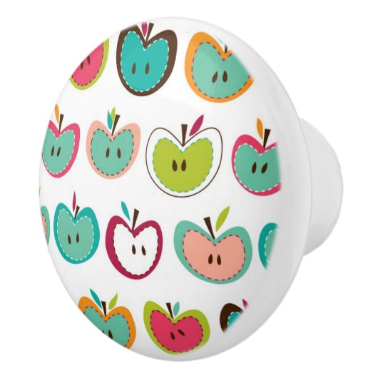 Niedliches Apfelmuster Keramikknauf (Rechts)