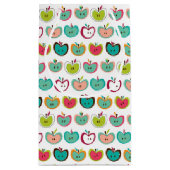 Niedliches Apfelmuster Kleine Geschenktüte (Rückseite)