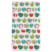 Niedliches Apfelmuster Kleine Geschenktüte (Vorderseite)