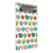 Niedliches Apfelmuster Mini Klemmbrett (Schrägansicht)