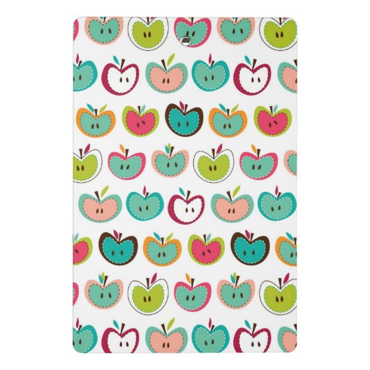 Niedliches Apfelmuster Mini Klemmbrett (Rückseite)
