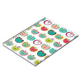 Niedliches Apfelmuster Notizblock (Linke Seite)