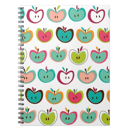 Niedliches Apfelmuster Notizblock (Vorderseite)