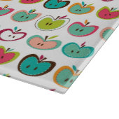 Niedliches Apfelmuster Schneidebrett (Ecke)