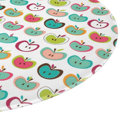 Niedliches Apfelmuster Schneidebrett (Ecke)