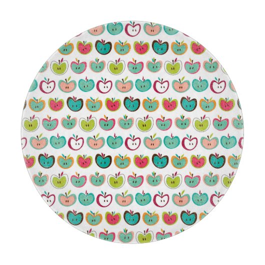 Niedliches Apfelmuster Schneidebrett (Vorderseite)