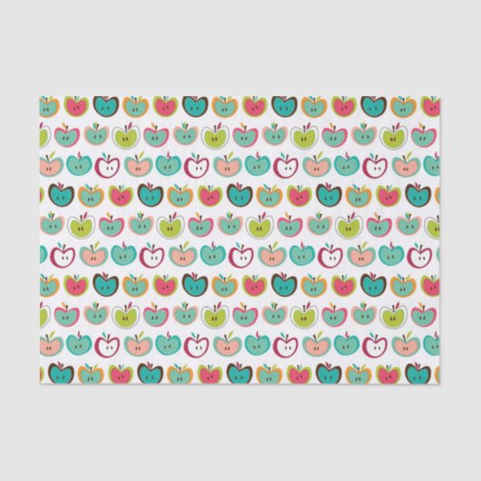Niedliches Apfelmuster Seidenpapier (Vorderseite)