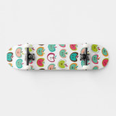 Niedliches Apfelmuster Skateboard (Horizontal)
