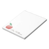 Niedliches Apple-Lehrer-Notepad Notizblock (Rotiert)