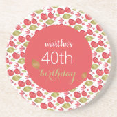 Niedliches Apple Muster Wasserfarbe Handgemalt Getränkeuntersetzer (Vorne)