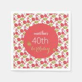 Niedliches Apple Muster Wasserfarbe Handlackiert Serviette (Vorderseite)