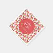 Niedliches Apple Muster Wasserfarbe Handlackiert Serviette (Ecke)