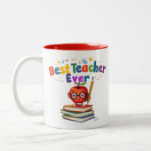 Niedliches Apple-Wertungsdesign Zweifarbige Tasse (Links)
