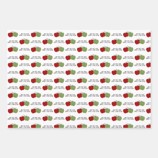 Niedliches Apple-Zitat Geschenkpapier Set (Vorderseite 3)