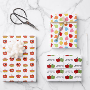 Niedliches Apple-Zitat Geschenkpapier Set