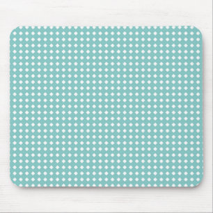 Niedliches Aqua-Aquamarines und weißes geometrisch Mousepad