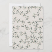 Niedliches Aqua Blue Floral Teapot Wappen Brautpar Dankeskarte (Rückseite)