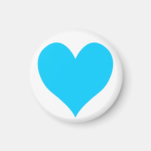 Niedliches Aqua Blue Heart Magnet (Vorne)