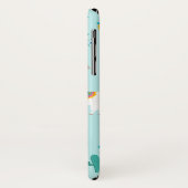 Niedliches Aqua Blue Llama Muster Case-Mate iPhone Hülle (Hinten/Links)