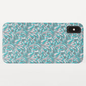 Niedliches Aqua-Graumuster Case-Mate iPhone Hülle (Rückseite (Horizontal))