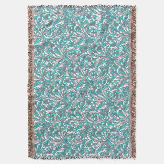 Niedliches Aqua-Graumuster Decke (Vorderseite Vertikal)