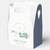 Niedliches Aqua Green Blue Flugzeug Cloud Herzstüc Geschenkschachtel (Geöffnet)