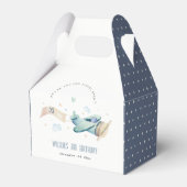 Niedliches Aqua Green Blue Flugzeug Cloud Herzstüc Geschenkschachtel (Vorderseite)