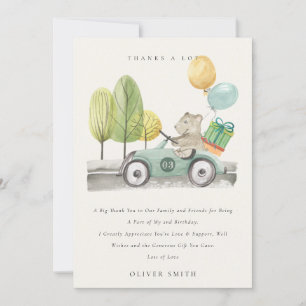 Niedliches Aqua Green jedes Alter Geburtstagsparty Dankeskarte