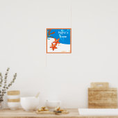 Niedliches Aqua Starfish Custom Kids Room Poster (Küche)