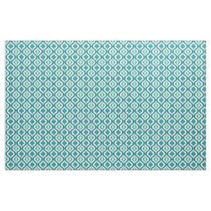 Niedliches Aqua Turquoise Aquamarin Modernes Ikat  Stoff