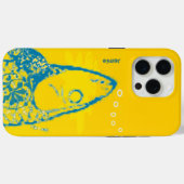 Niedliches Aqua und gelbe Fische Case-Mate iPhone Hülle (Rückseite (Horizontal))