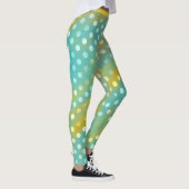 Niedliches Aqua und gelbe Leggings mit weißen Punk (Rechts)
