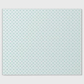 Niedliches Aqua- und White-Vintag Damask-Muster Geschenkpapier (Flach)