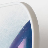 Niedliches Aquamarin rosa, französisches Bulldog D Pickleball Schläger (Linke Seite)