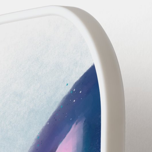 Niedliches Aquamarin rosa, französisches Bulldog D Pickleball Schläger (Linke Seite)