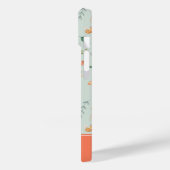 Niedliches Aquamarines Baby Animal Pasttern Muster Case-Mate iPhone Hülle (Rückseite / Links)