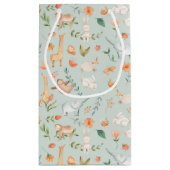 Niedliches Aquamarines Baby Animal Pasttern Muster Kleine Geschenktüte (Rückseite)